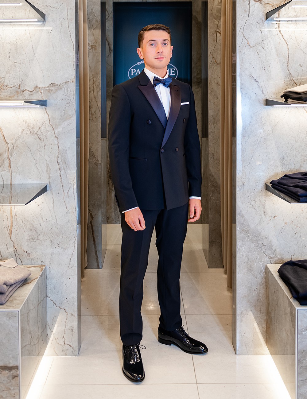 Dark Navy Double Breasted Tuxedo