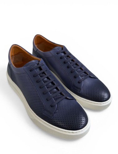 Sneakers DIXAN JEANS in pelle traforata blu