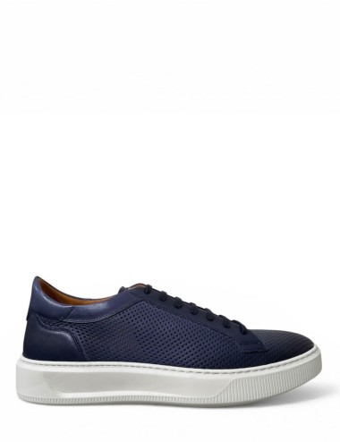Sneakers DIXAN JEANS in pelle traforata blue