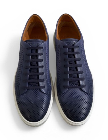Sneakers DIXAN JEANS in pelle traforata blu