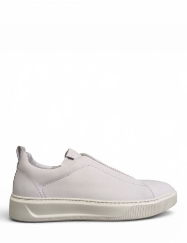 Sneakers POLO slip on in pelle off white