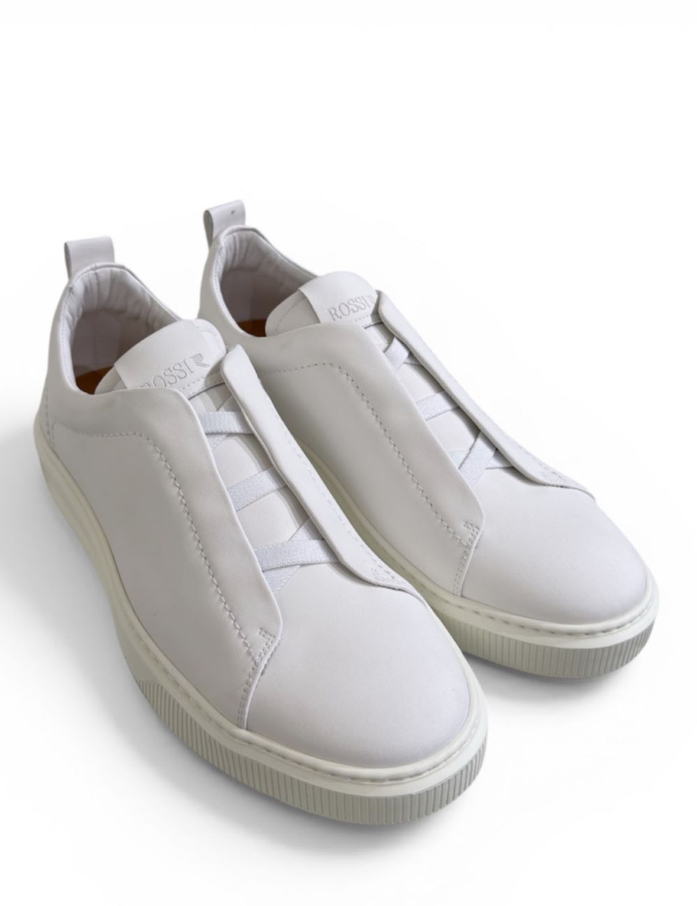 Sneakers POLO slip on in pelle off white