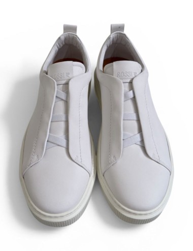 Sneakers POLO slip on in pelle off white