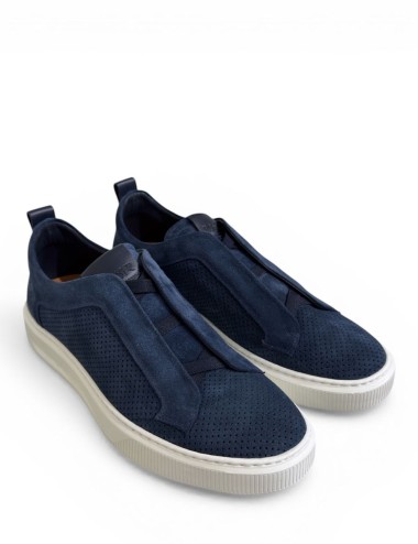Sneakers FLORENCE slip on scamociata traforata oltremar