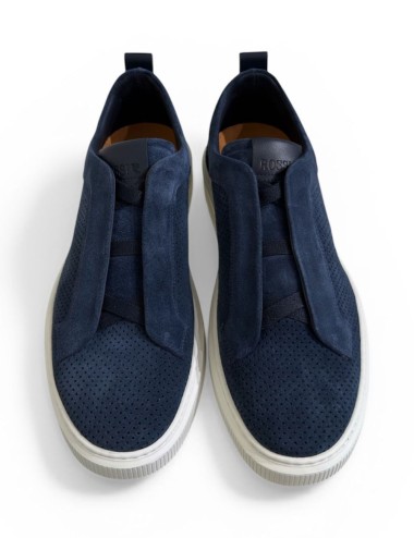 Sneakers FLORENCE slip on scamociata traforata oltremar