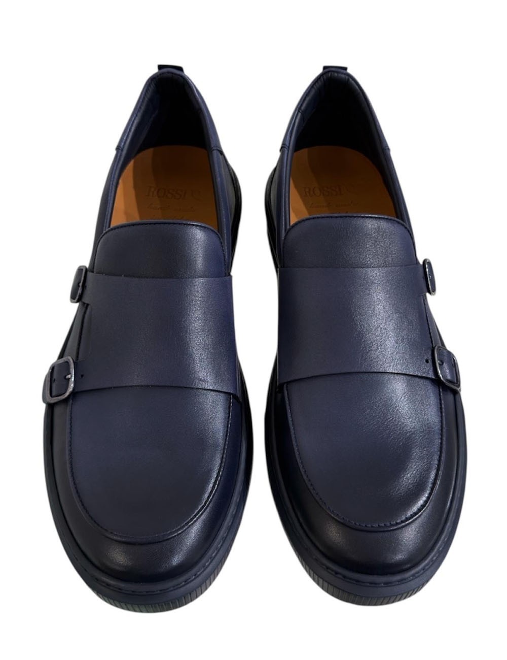 Mocassino DIXAN con fibbie in pelle jeans