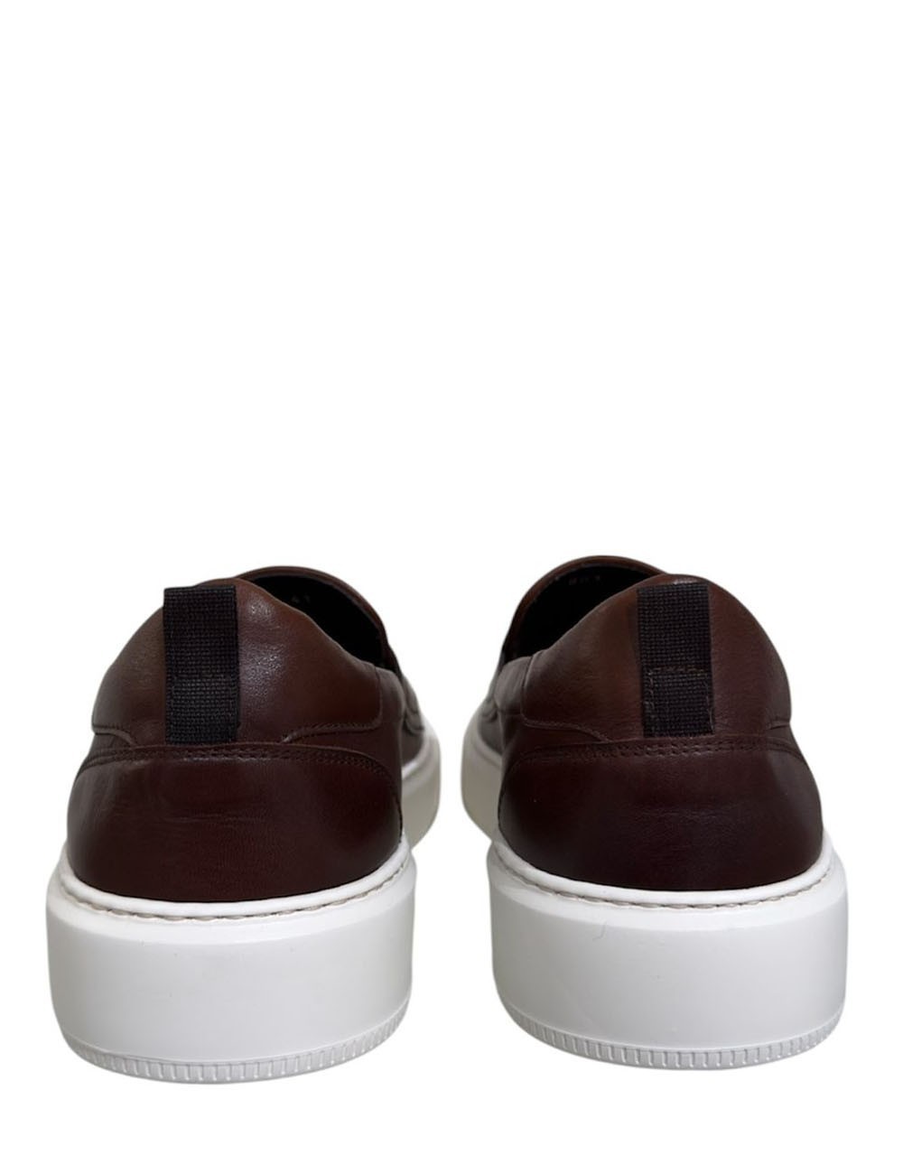 Mocassino DIXAN con fibbie in pelle castagna