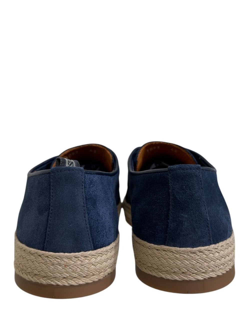 Mocassino FLORENCE fondo corda scamosciato oltremar