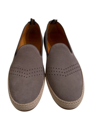 Mocassino FLORENCE traforato fondo corda scamosciato taiga