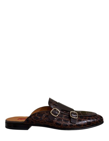 Ciabatta BABILAS in pelle cocco testa di moro