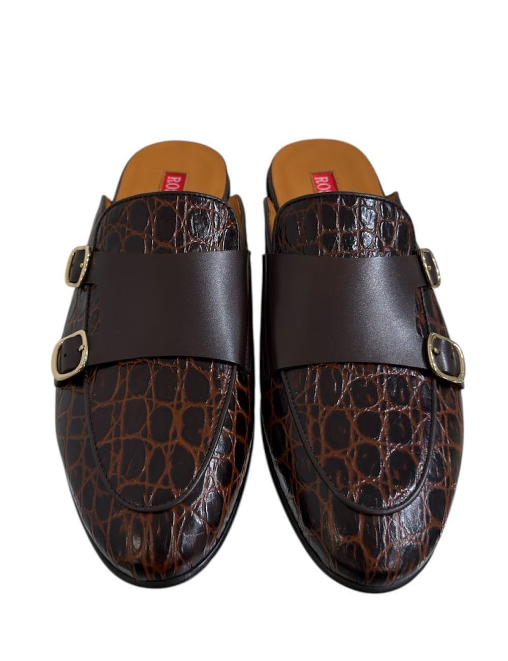 Ciabatta BABILAS in pelle cocco testa di moro