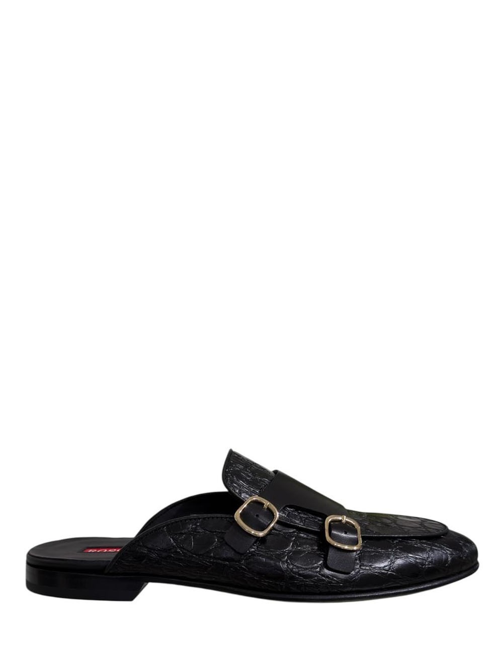 Ciabatta BABILAS in pelle cocco nero