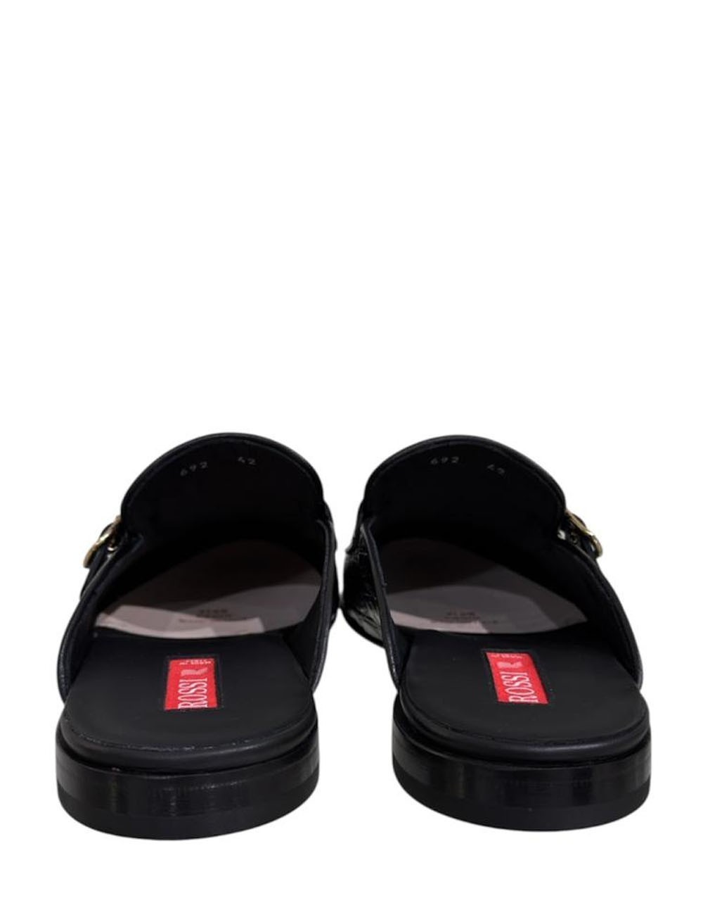 Ciabatta BABILAS in pelle cocco nero