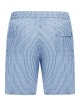 Costume da bagno a righe con coulisse blu
