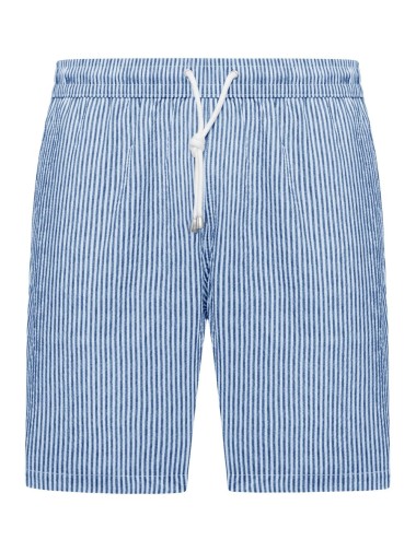 Costume da bagno a righe con coulisse blue