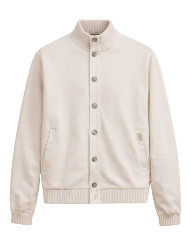 Cardigan in cotone avorio