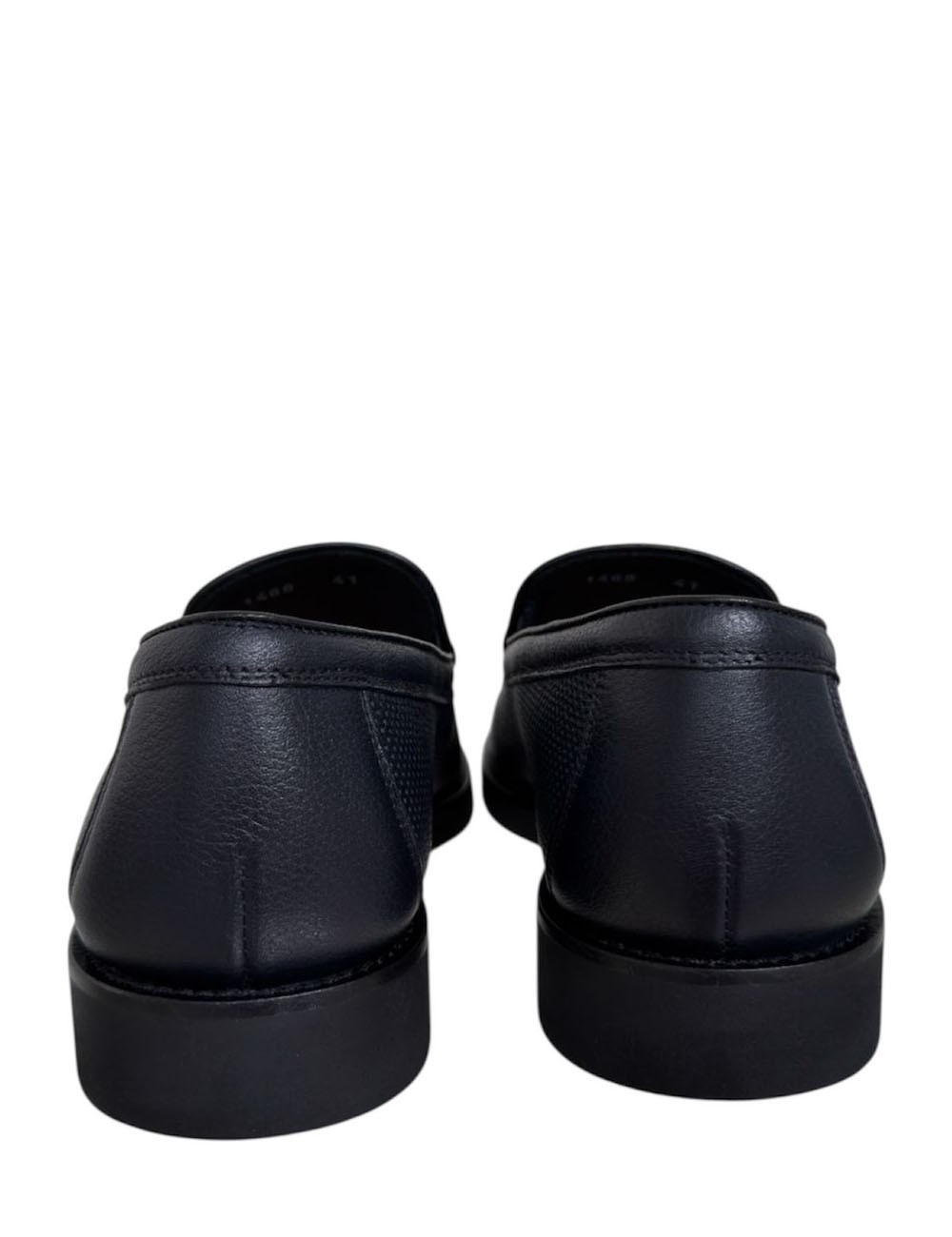 Mocassino traforato LOS ANGELES in pelle blu