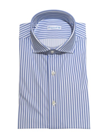 Camicia a righe celeste