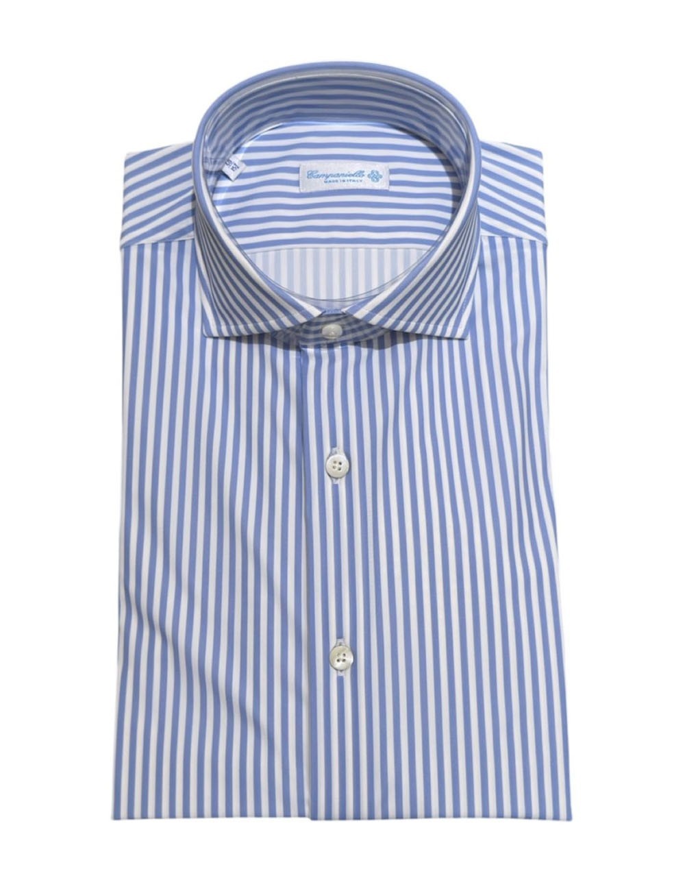 Camicia a righe celeste