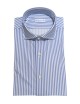 Camicia a righe celeste
