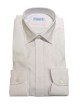Camicia collo italiano abbottonatura coperta bianca
