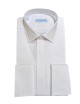 Camicia collo JN polso gemello tinta unita bianca