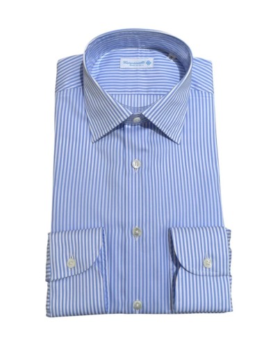 Camicia a righe celeste