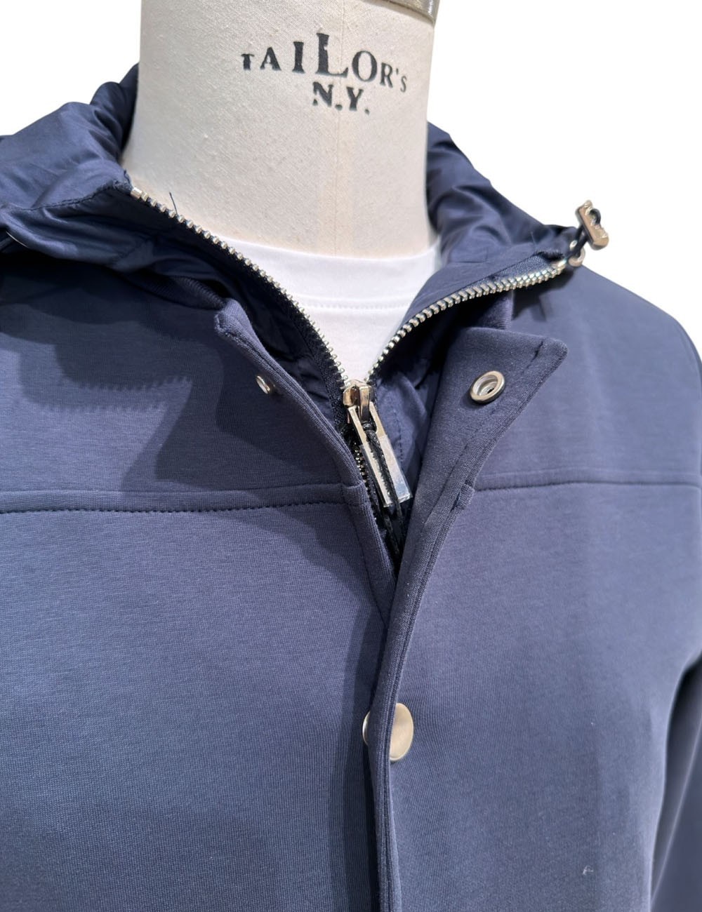 Felpa con cappuccio staccabile SUPIMA COTTON blue