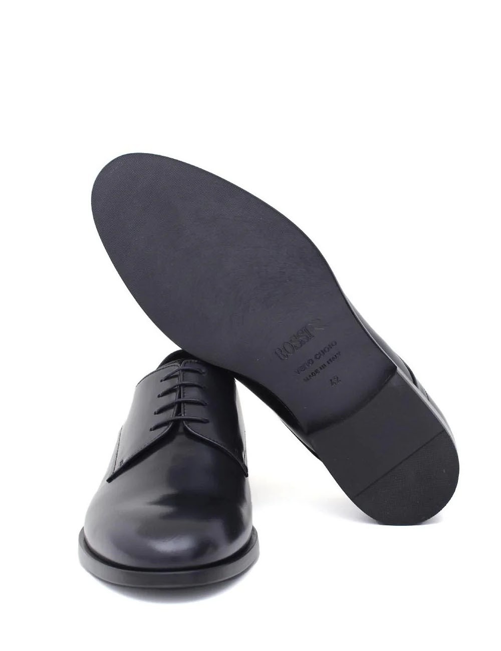 Scarpa con lacci in pelle blu time