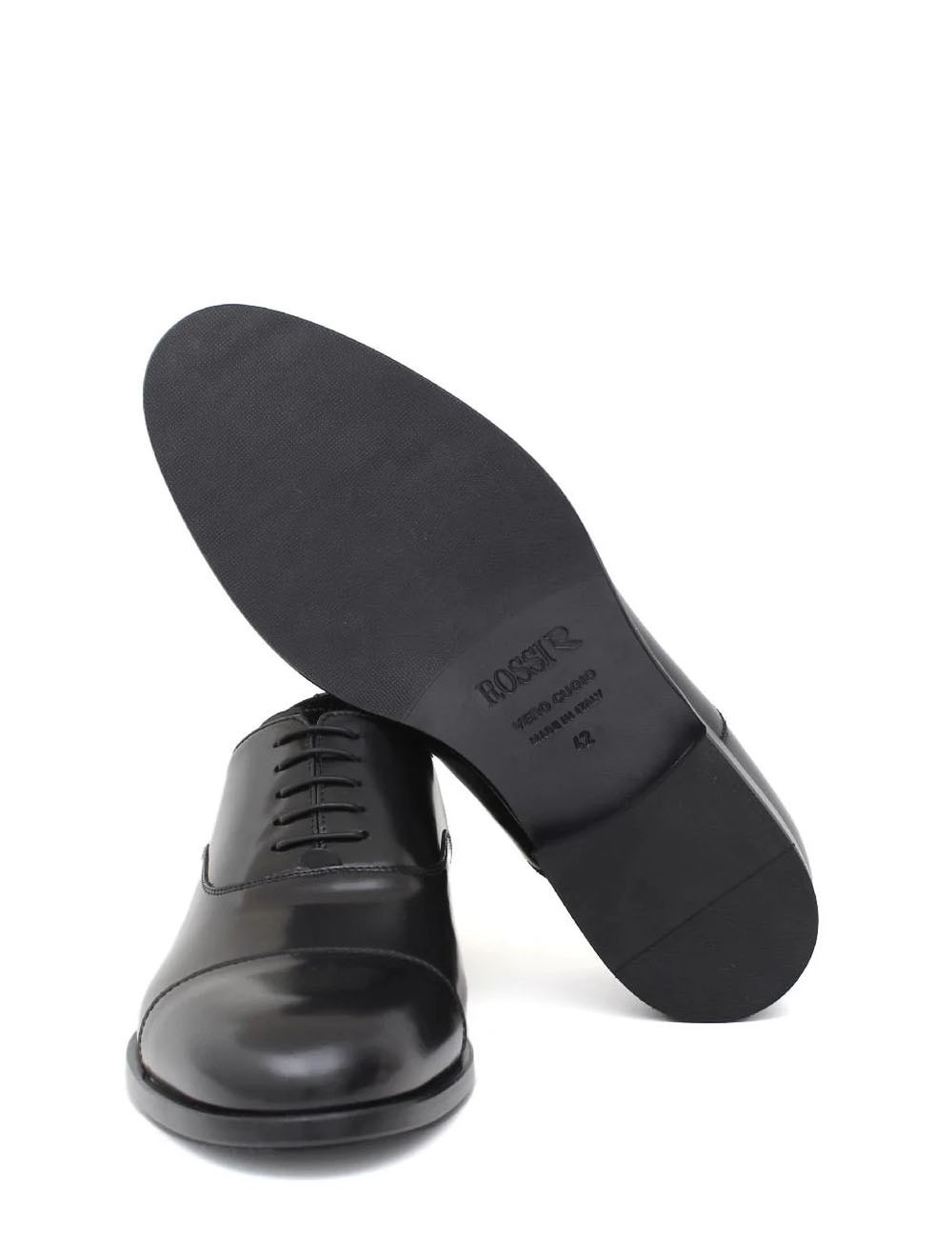 copy of Scarpa con lacci in pelle nera time