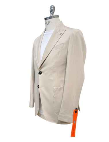 Giacca monopetto beige