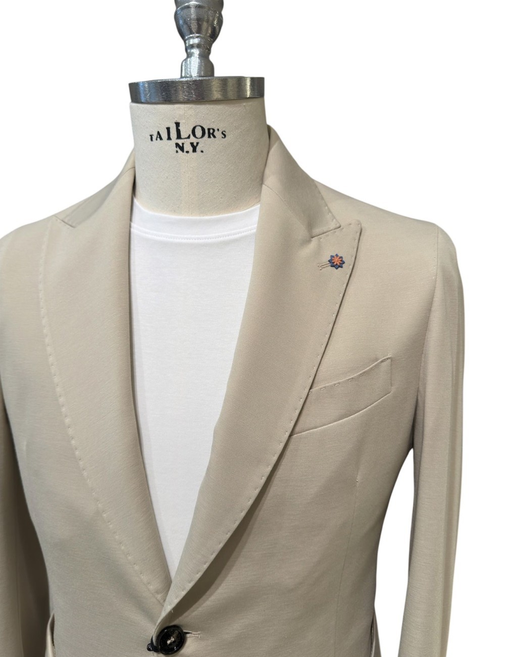 Giacca monopetto beige