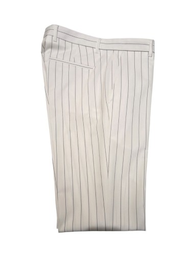 Abito doppiopetto gessato bianco