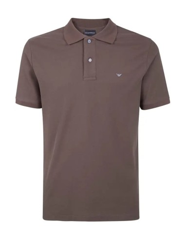 Polo slim fit in piquet cacao