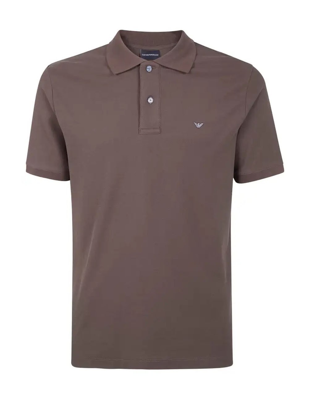 Slim-fit piqué polo shirt cocoa