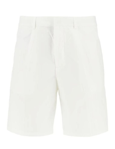 Bermuda con pieghe crema