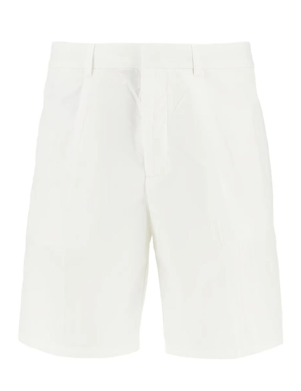 Bermuda con pieghe crema