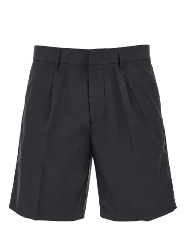 Bermuda con pieghe nero