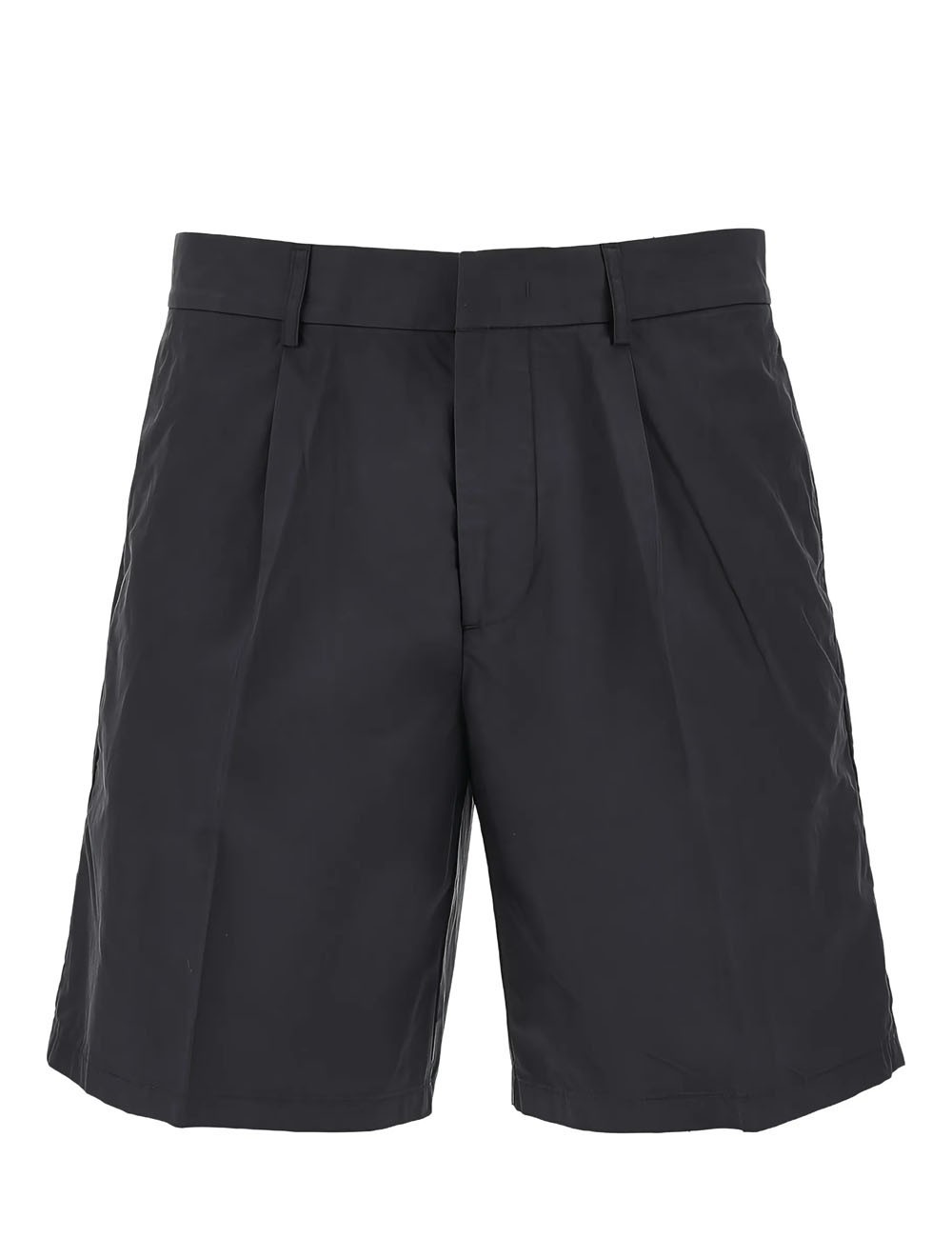 Bermuda con pieghe nero