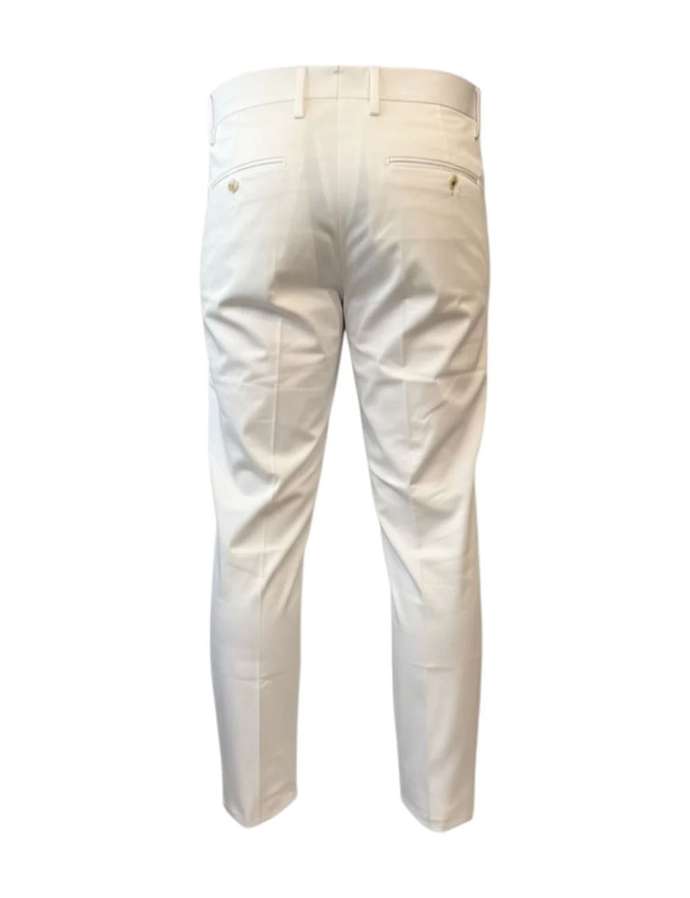 Pantalone Tasche America Slim Corto off white