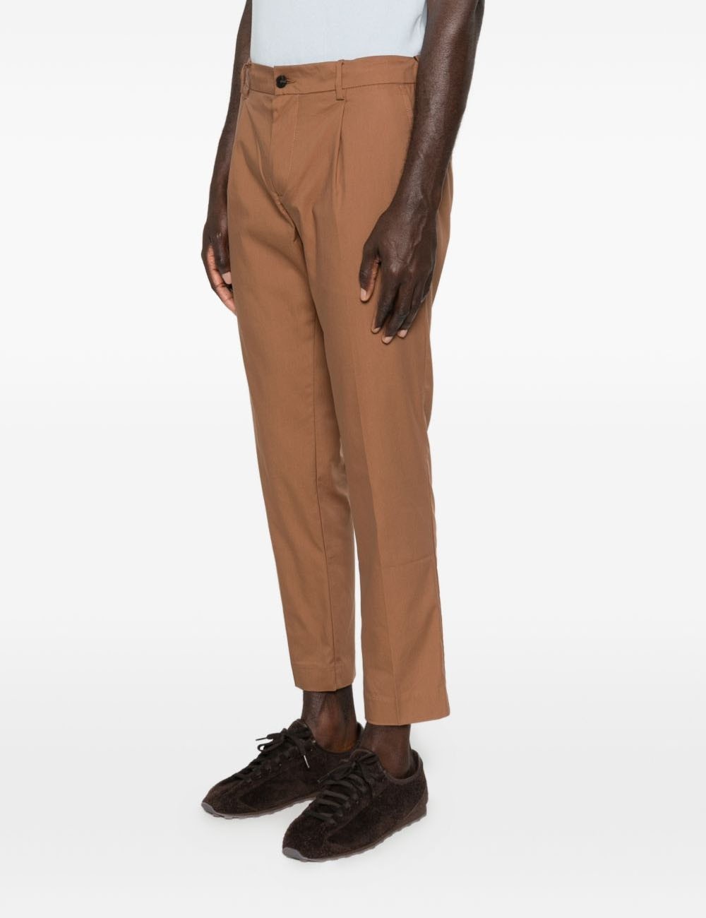 Pantalone in cotone tobacco