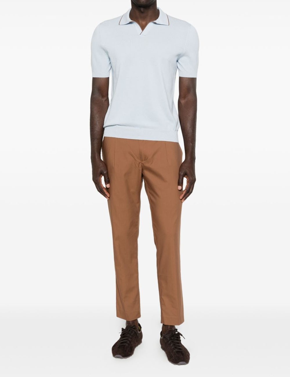 Pantalone in cotone tobacco