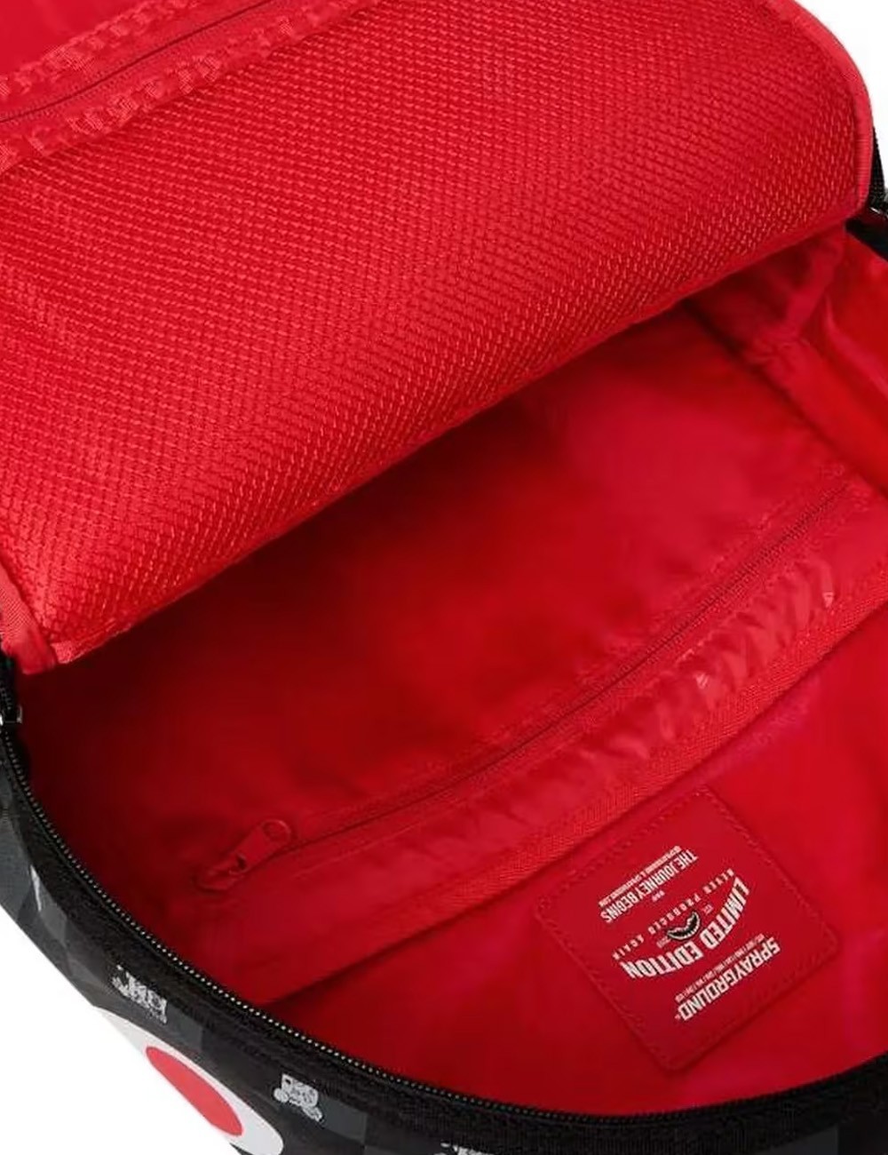 ZAINO GRAY PEEKING CHARACTER CHECK DLXSV BACKPACK