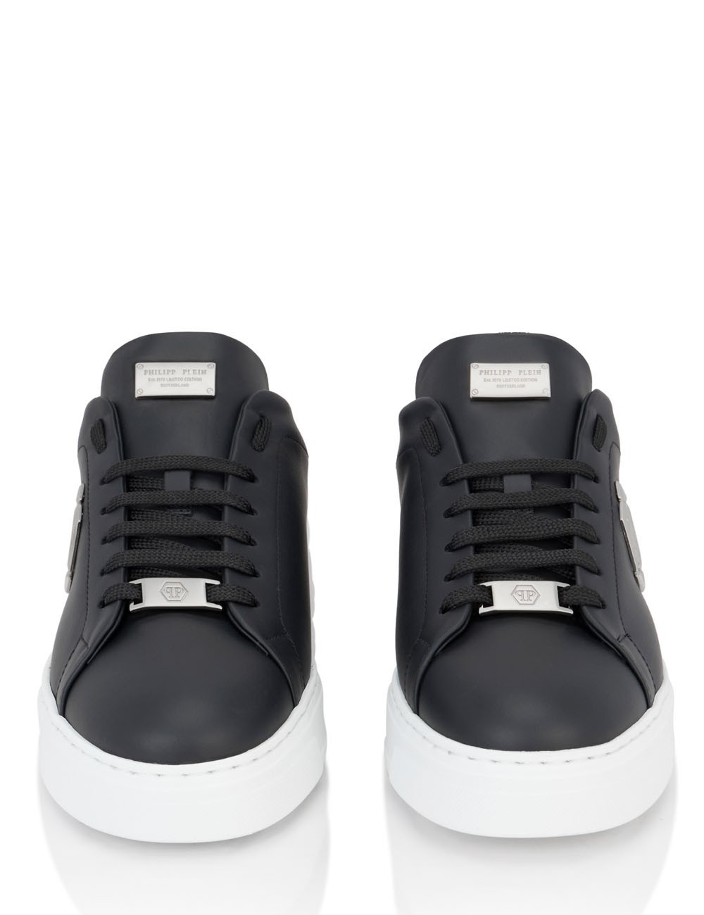 Sneakers Hexagon Lo-Top in pelle nera