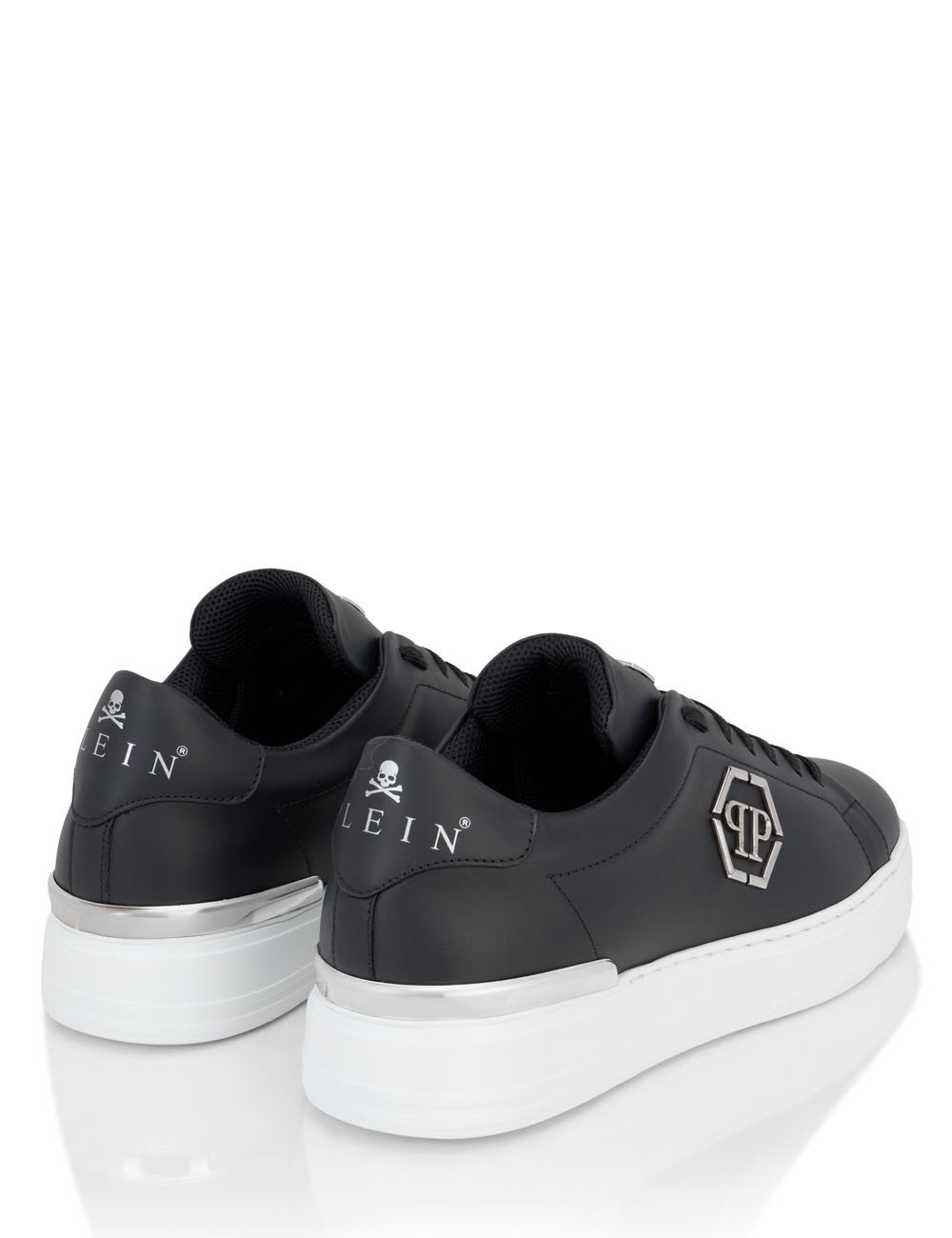 Sneakers Hexagon Lo-Top in pelle nera