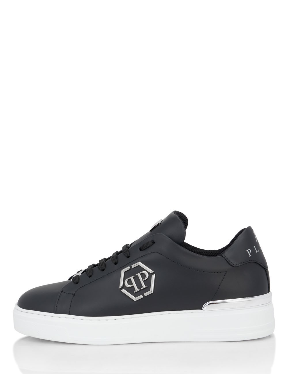 Leather Lo-Top Sneaker Hexagon black