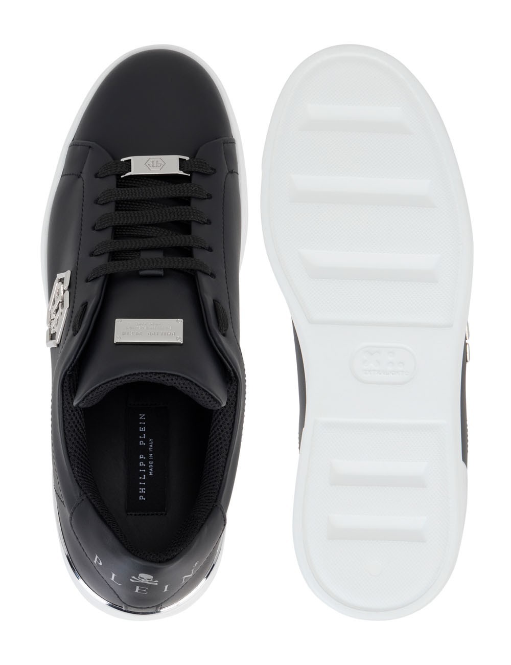 Sneakers Hexagon Lo-Top in pelle nera
