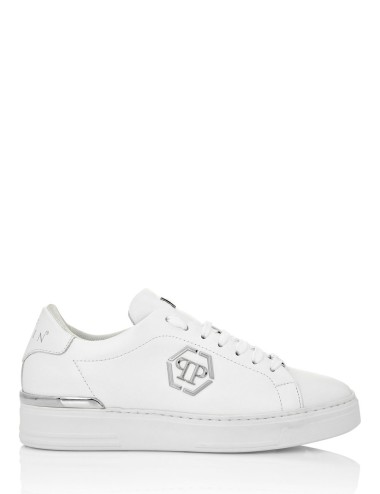 Sneakers Hexagon Lo-Top in pelle bianca