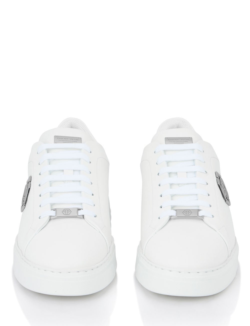 Leather Lo-Top Sneaker Hexagon white