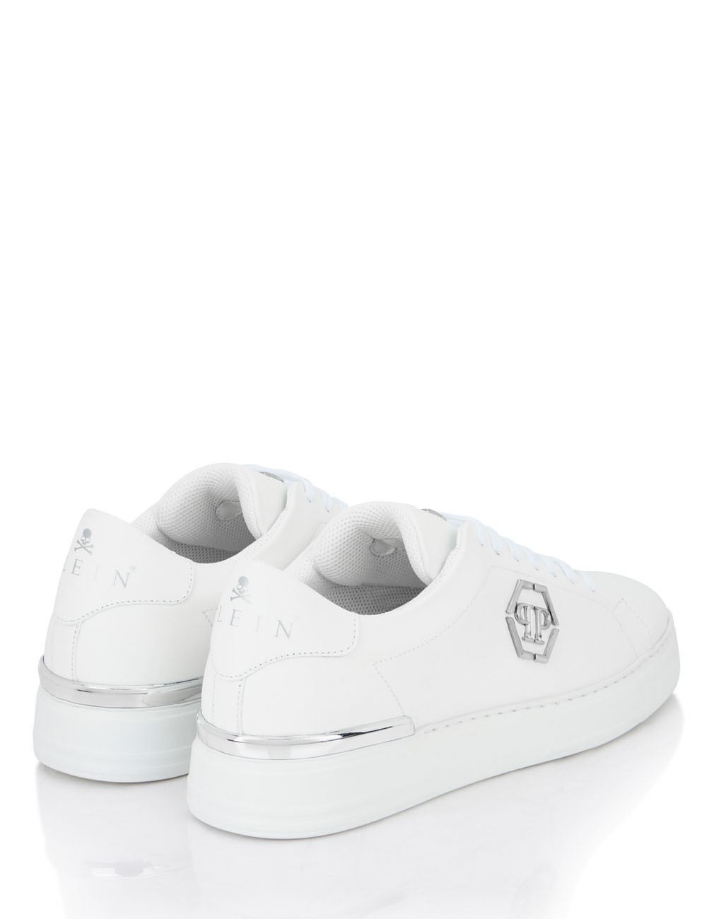 Sneakers Hexagon Lo-Top in pelle bianca